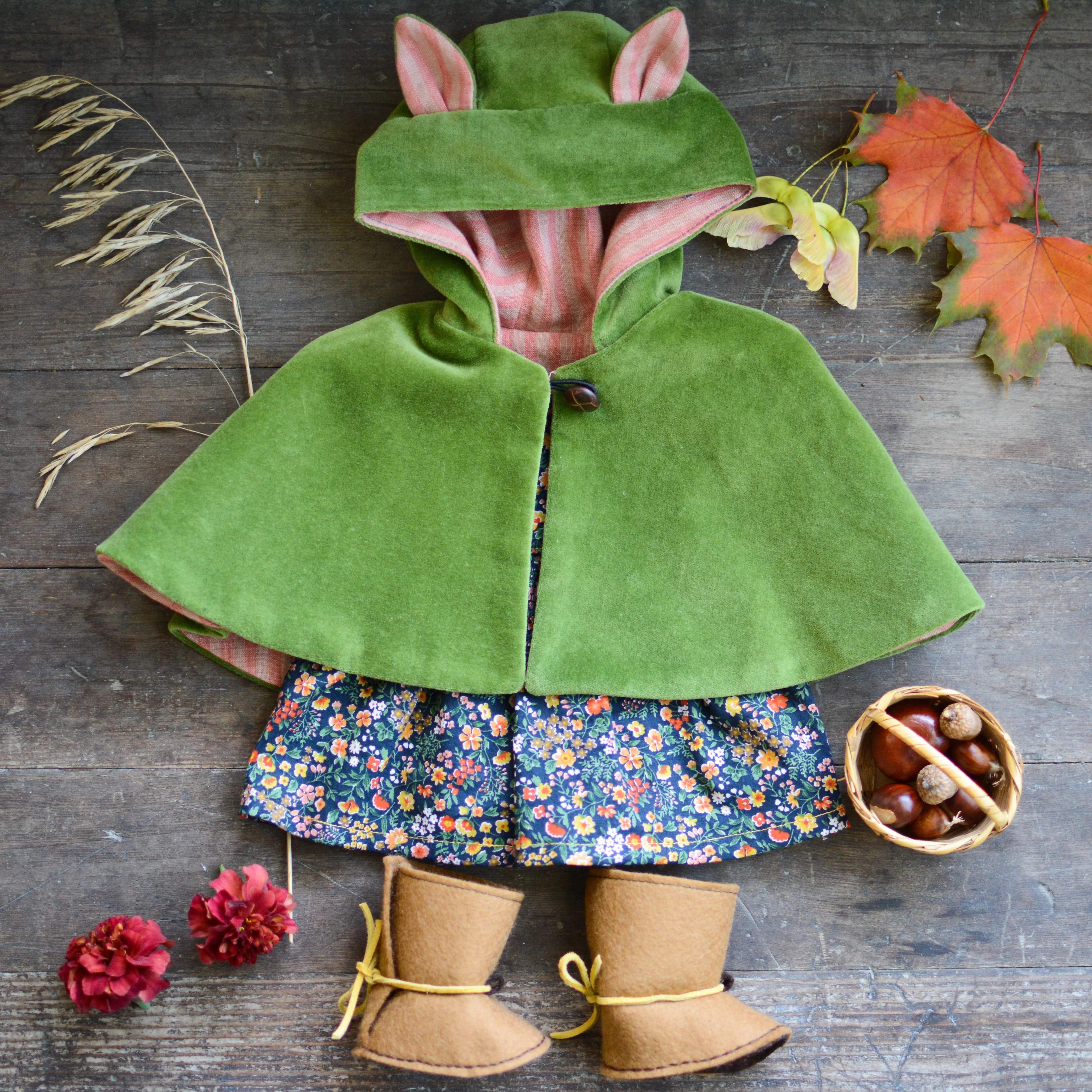 Animal Cape Sewing Pattern - Doll - Image 4