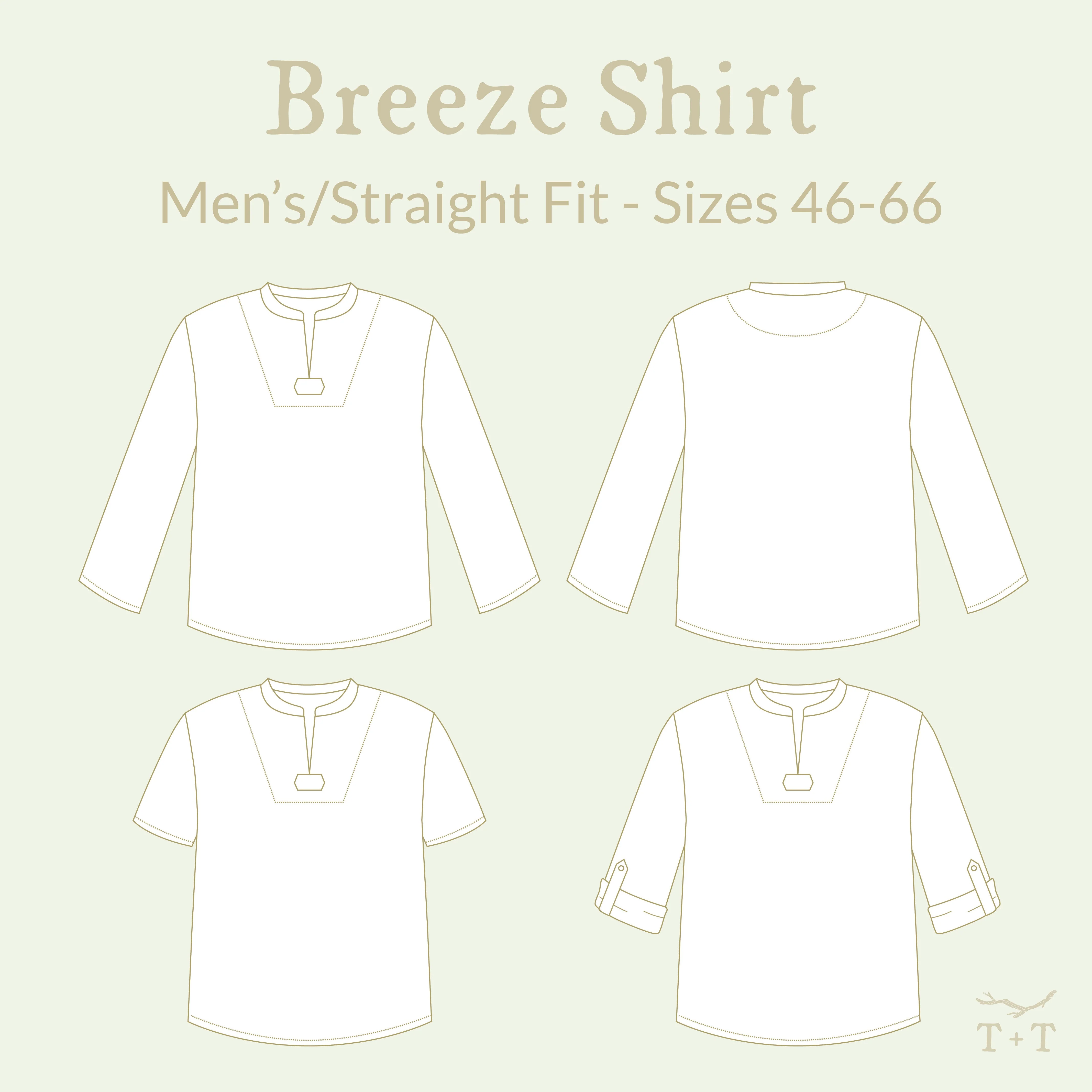 Breeze Shirt Sewing Pattern - Men's/Straight Fit - Image 3