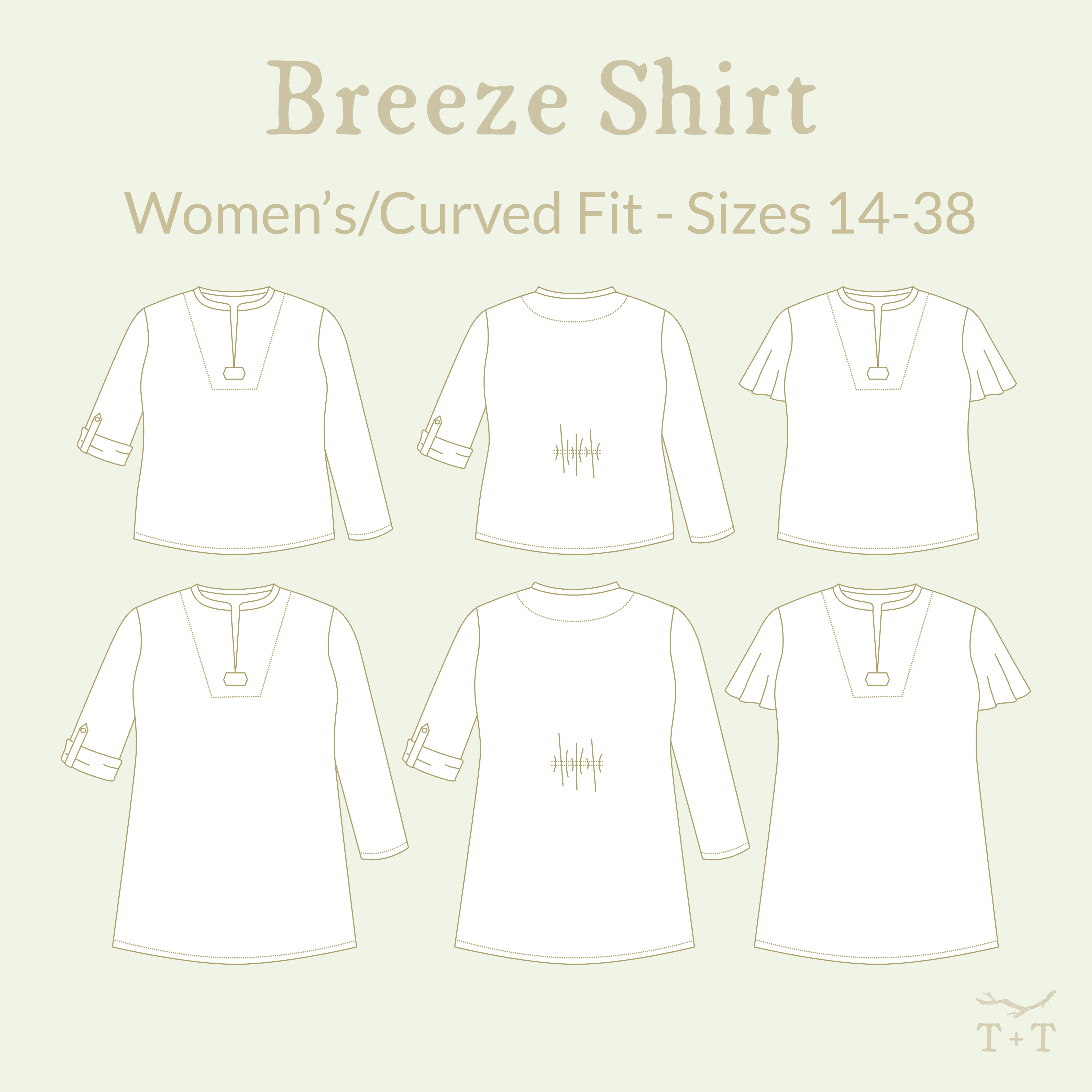 Breeze Shirt Sewing Pattern - Women's/Curved Fit - Image 3