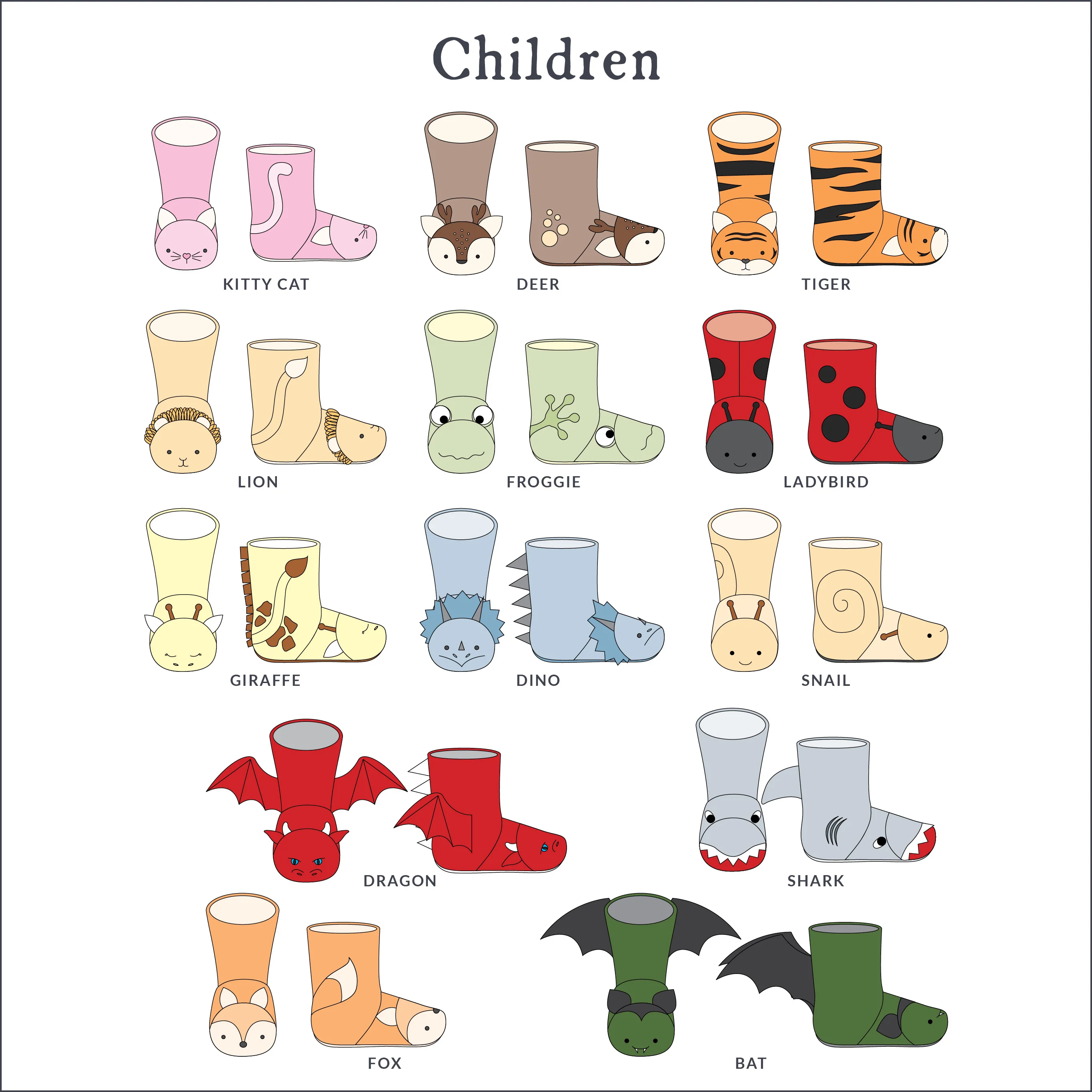 BUNDLE - Animal Boots Sewing Patterns - Family ~ Child + Adult - Image 6