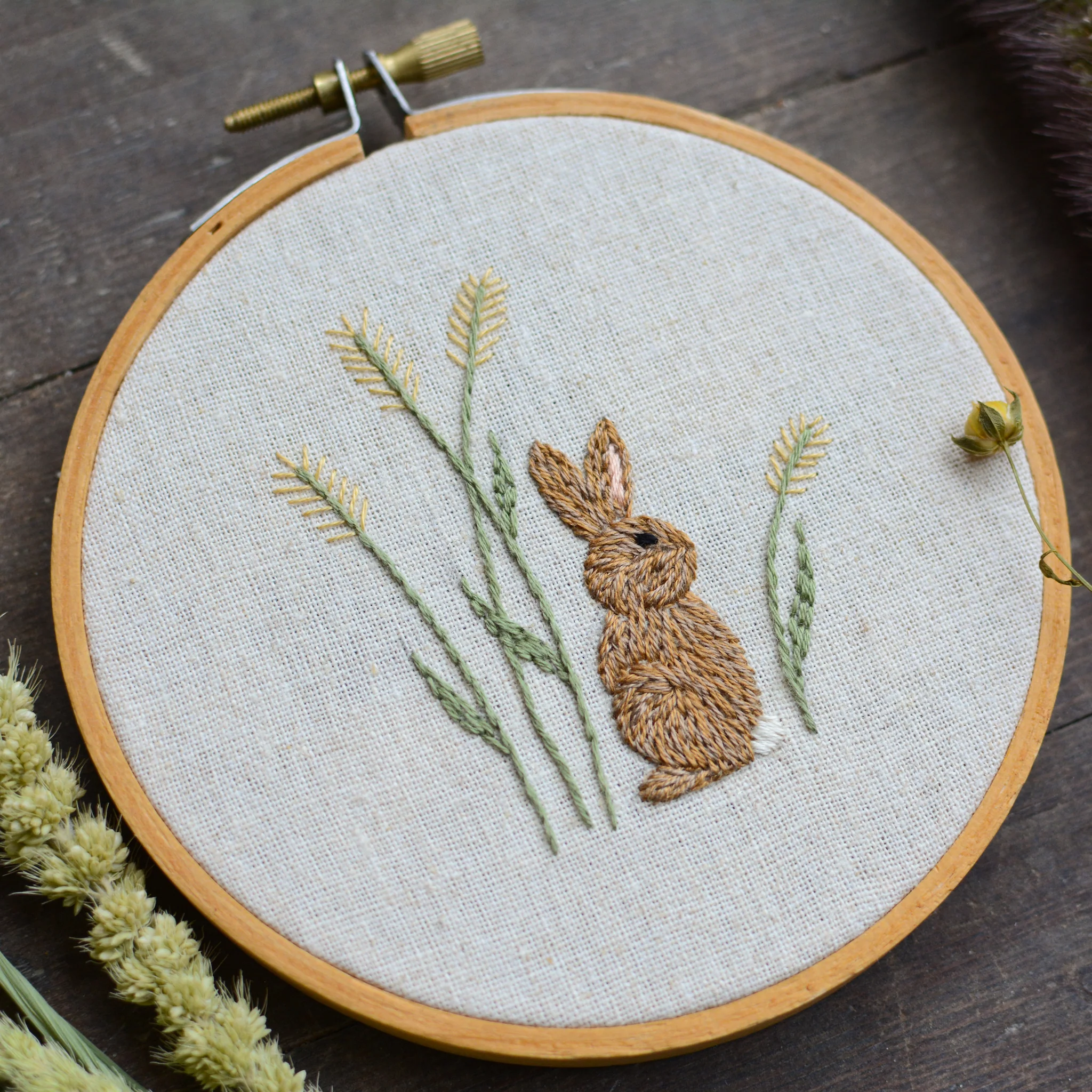 Bunny Amongst the Grasses Embroidery Pattern - Image 2