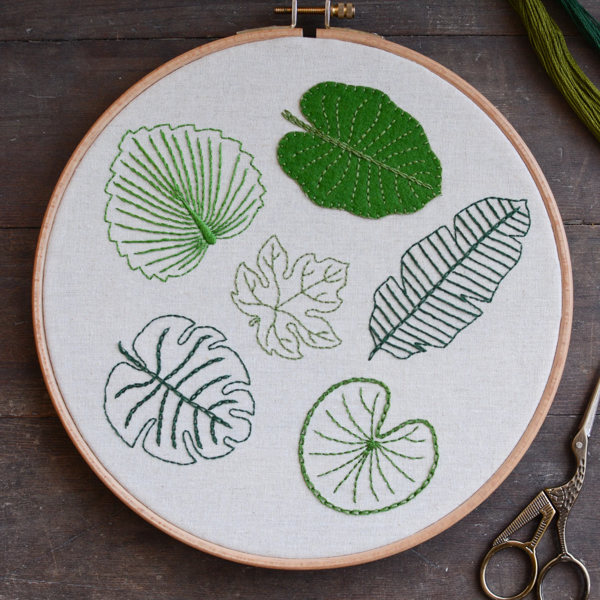 Leaf Embroidery Patterns - BUNDLE - Image 3