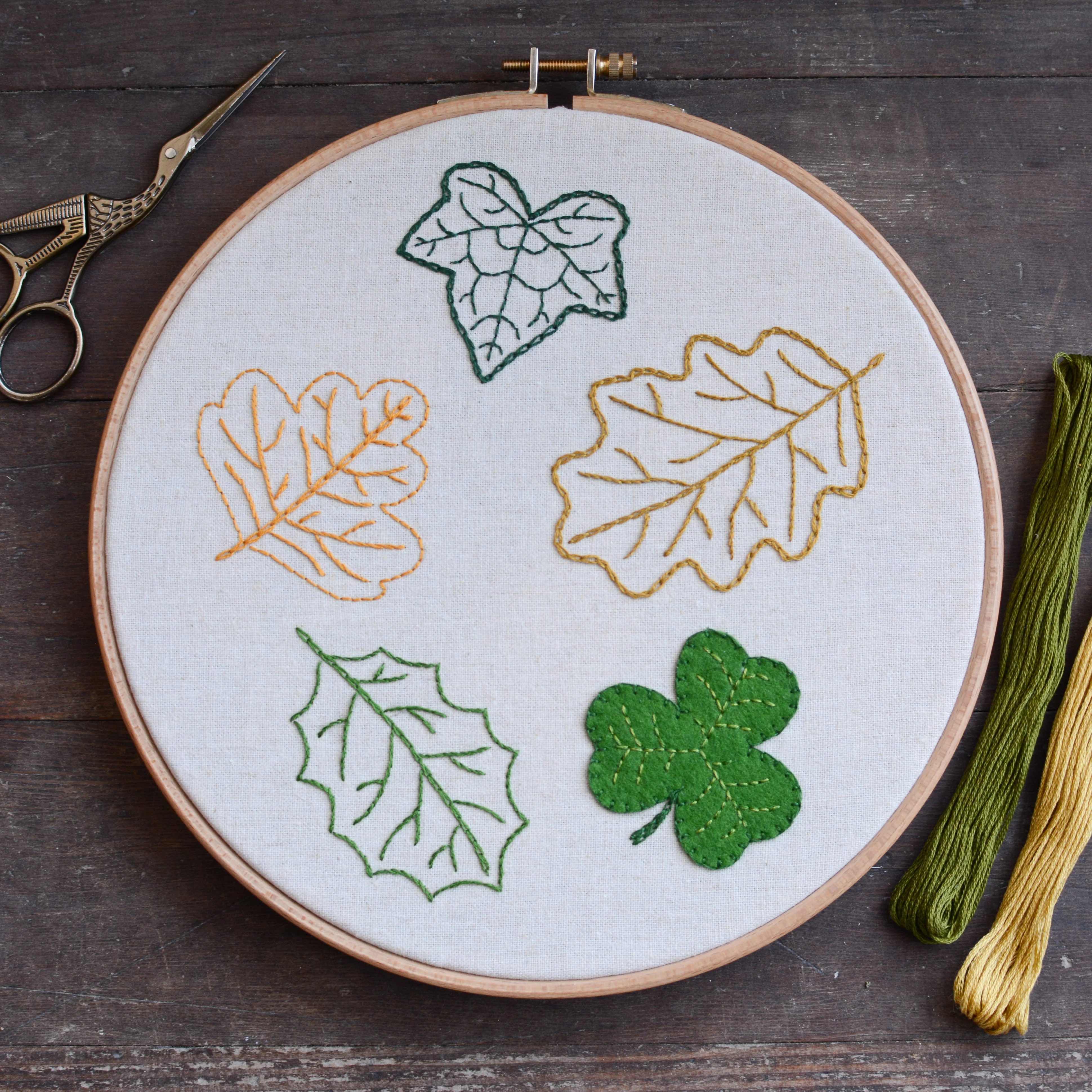 Leaf Embroidery Patterns - BUNDLE - Image 4