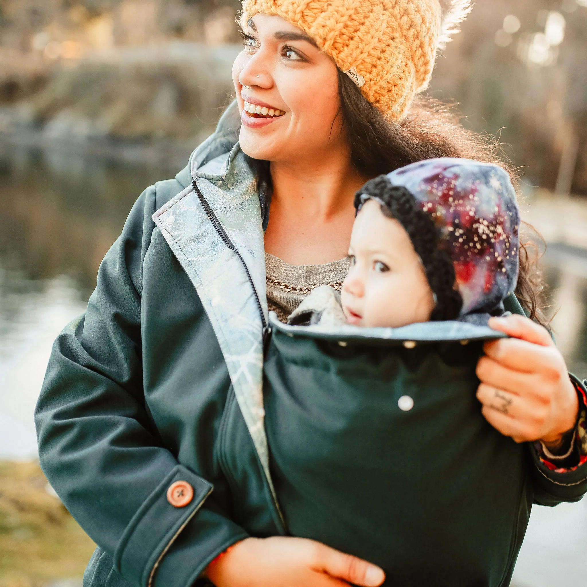 Nestledown Add-on Sewing Pattern for Forester COAT - Adult ~ Zip in Baby-Wearing + Pregnancy Panels - Image 10