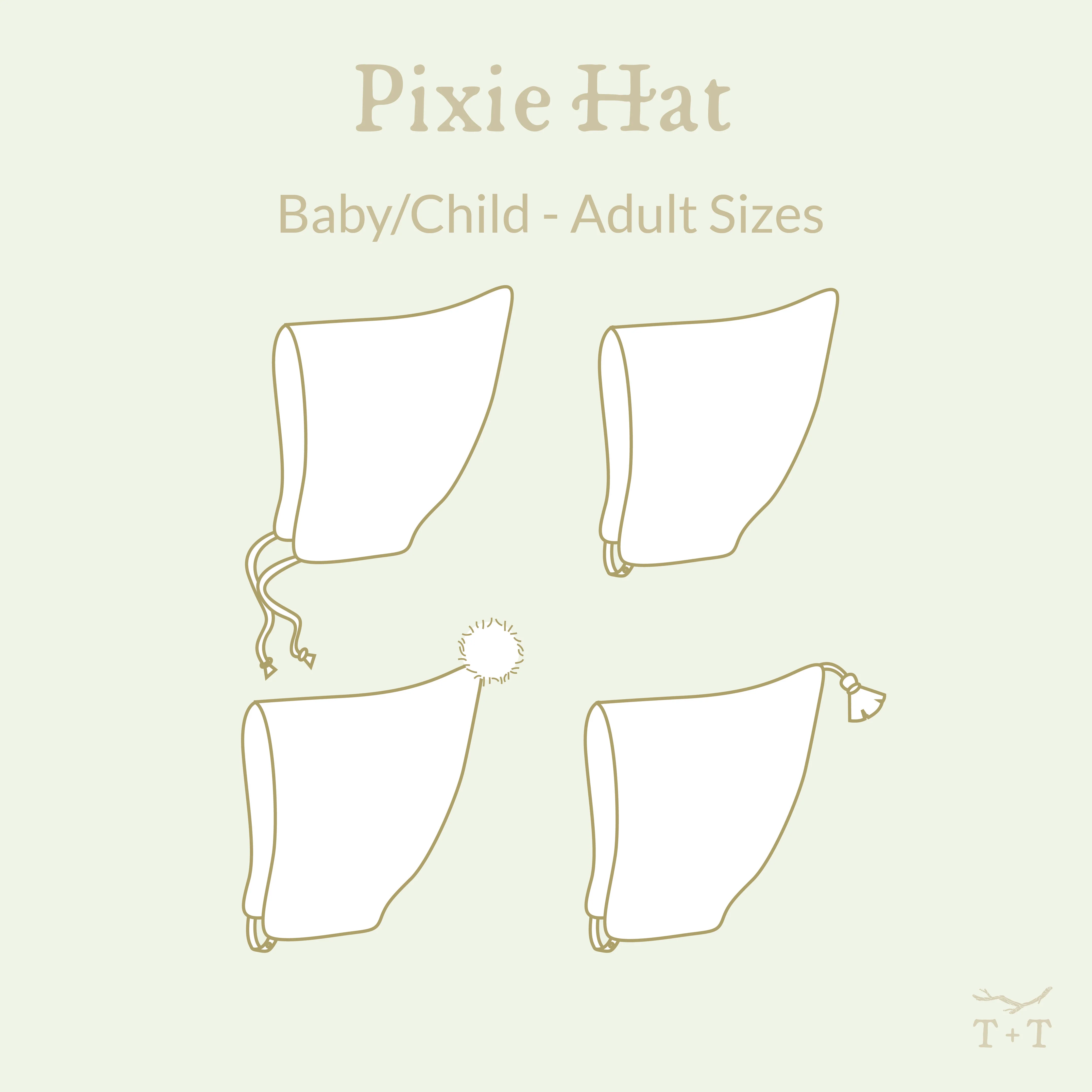 Pixie Hat Sewing Pattern - Baby, Child + Adult - Image 2