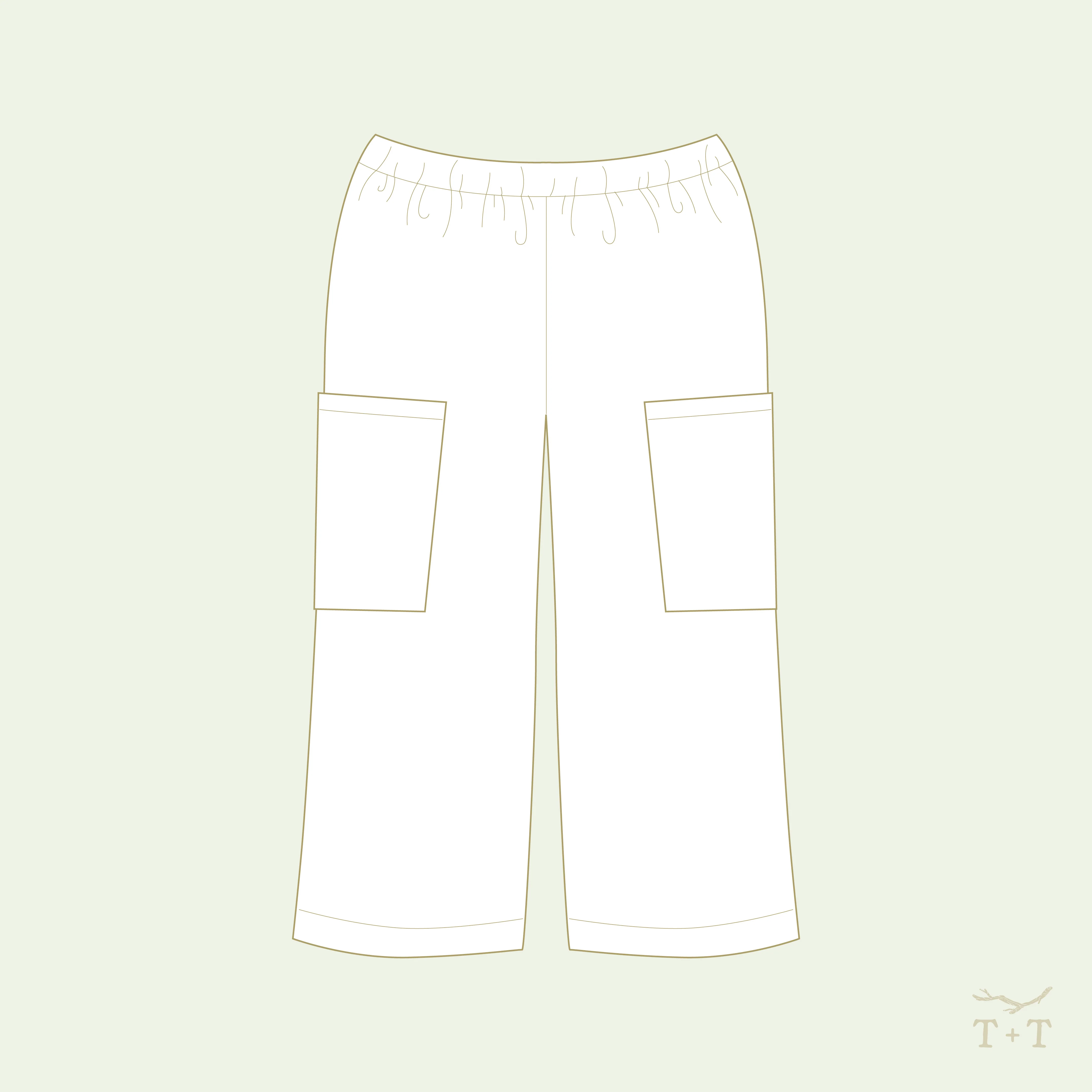 Pull-on Pants Sewing Pattern- Doll - Image 2