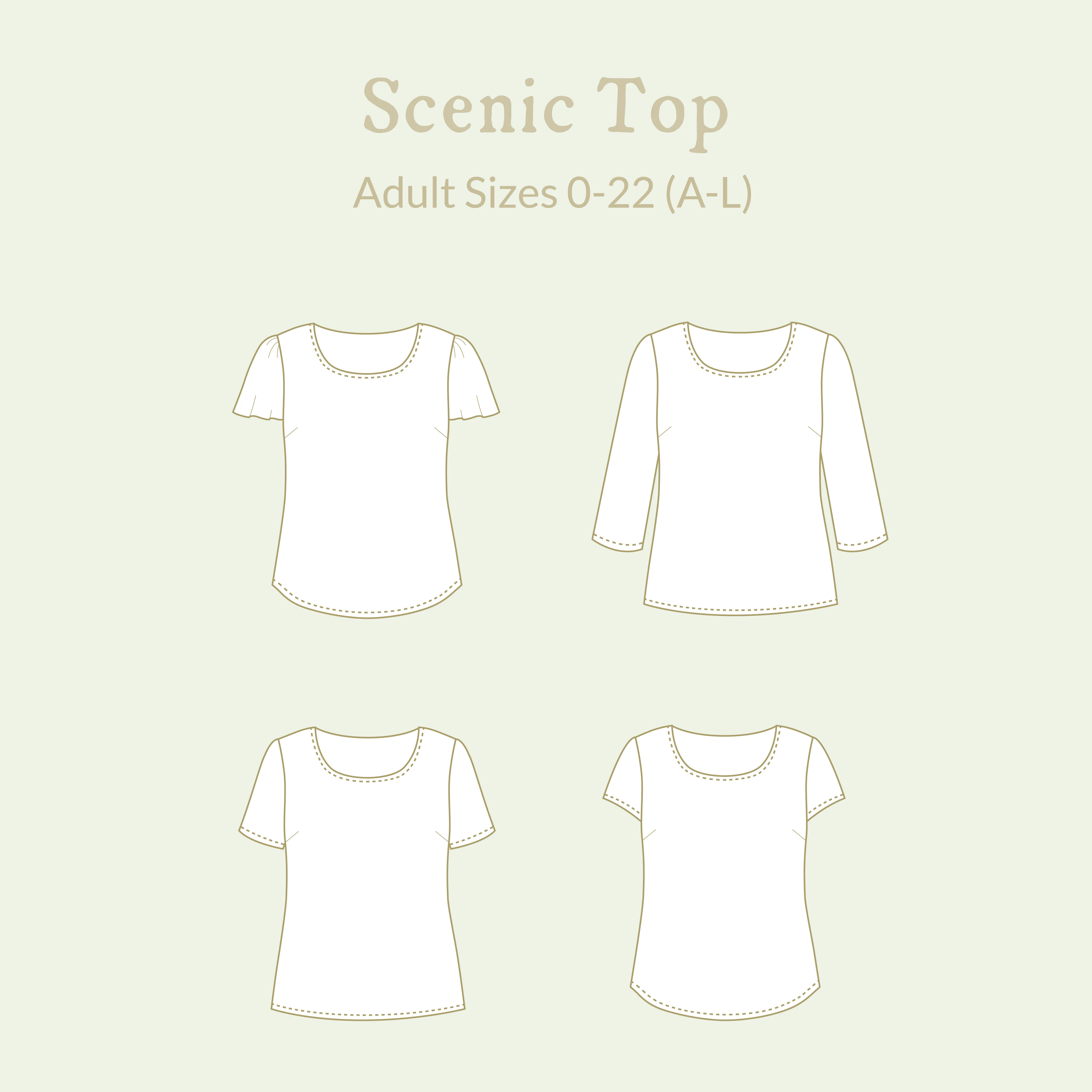 Scenic Top Sewing Pattern - Women's/Curved Fit - Image 3
