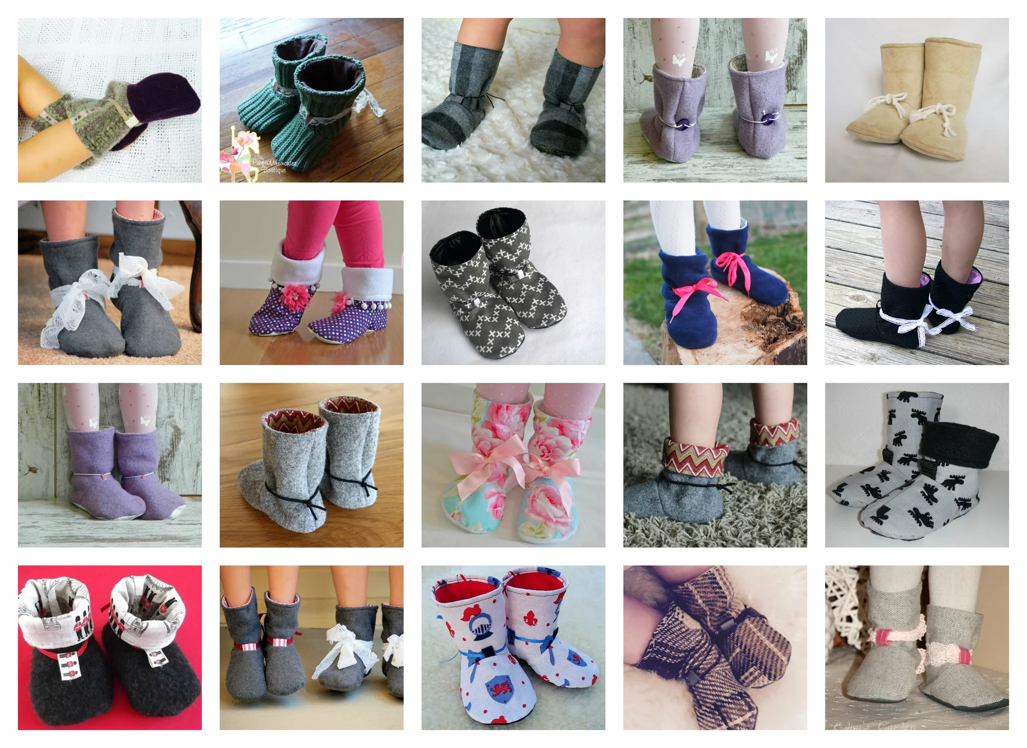 Tie Back Boots Sewing Pattern - Baby + Child - Image 5
