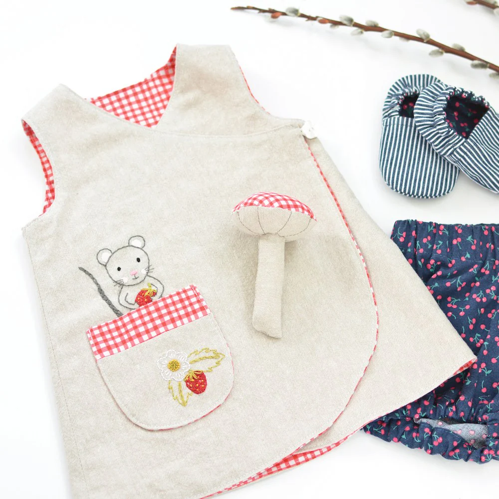 Woodland Mouse Embroidery Pocket Pattern - Image 4